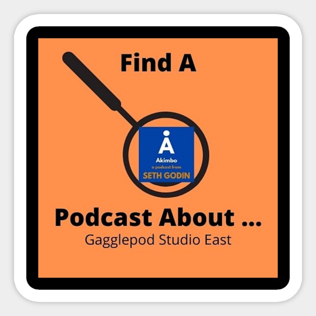 Akimbo Review Sticker by Find A Podcast About